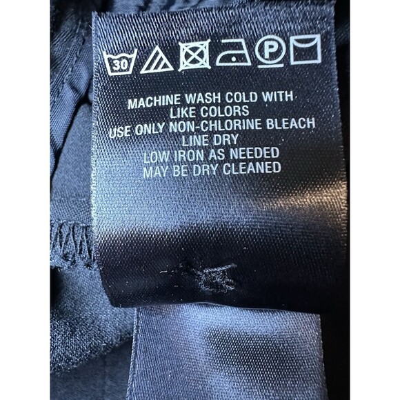 Anthropologie The Essential Slim Black Straight Crop Pants Women's SIZE 16 - Picture 6 of 9